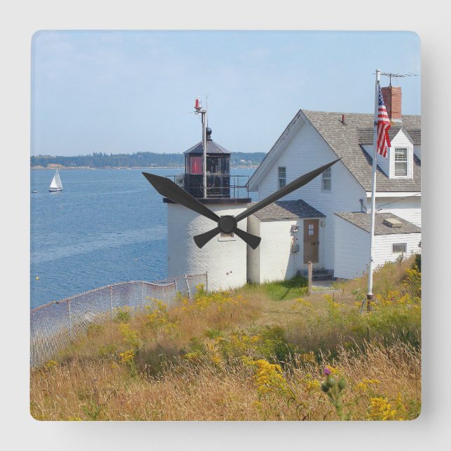 Browns Head Lighthouse, Maine Wall Clock (Front)