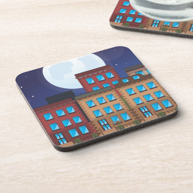 Brownstone Buildings Coaster (Left Side)