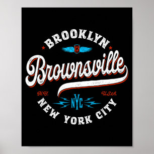 Brownsville Brooklyn New York Retro Vintage Grap  Poster