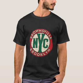 Brownsville Brooklyn Vintage Road Sign Distressed  T-Shirt