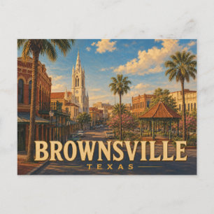 Brownsville Texas Vintage Travel Postcard