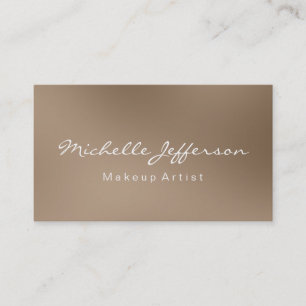 Browny Makeup Artist Script Business Card