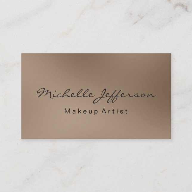 Browny Maquillage Carte de visite de script (Devant)