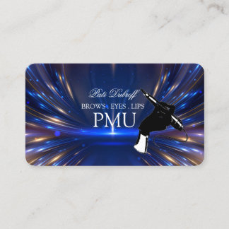 Brows Aftercare Blue PMU Microblading Henna Salon Business Card