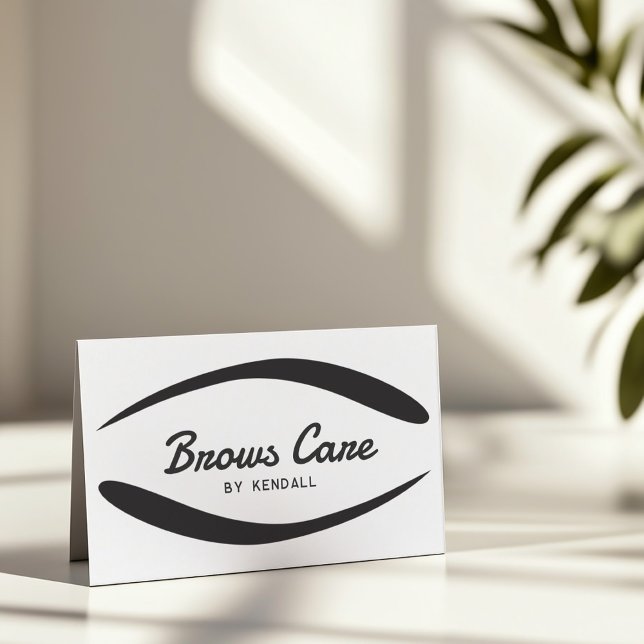 Brows Aftercare Permanent Eyebrow Simple Shape Business Card (Perfect for business)