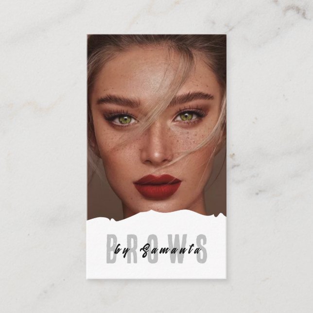 Brows Aftercare PMU Microblading Henna Salon Busin Business Card (Front)