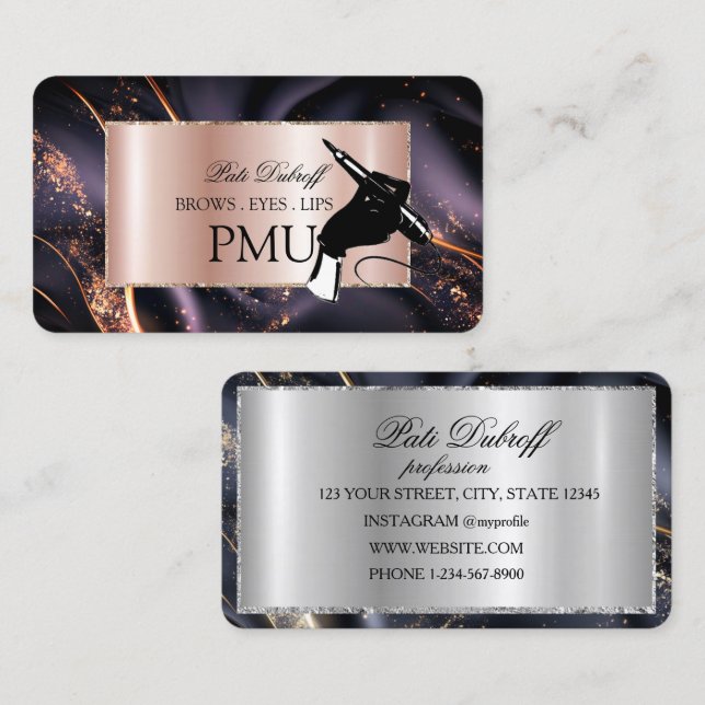 Brows Aftercare PMU Microblading Henna Salon Business Card (Front/Back)