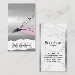 Brows Aftercare PMU Microblading Henna Salon Business Card