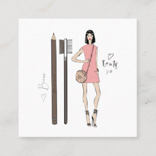 Brows Artist Square Business Card