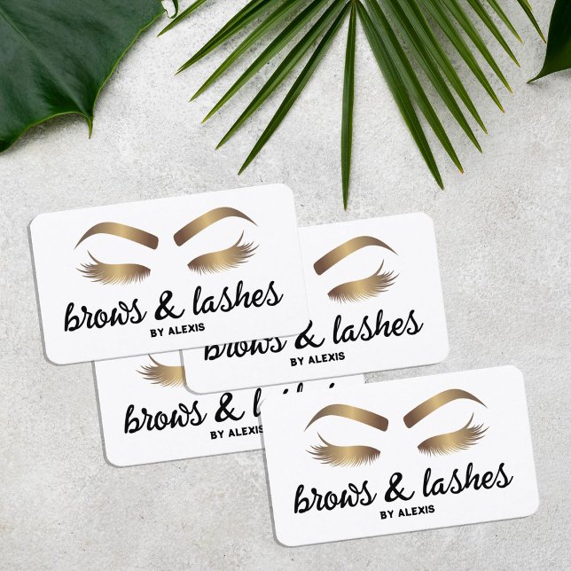 Brows Eyelash Lash Extension Business Card (Lash Brows Visiting Cards)