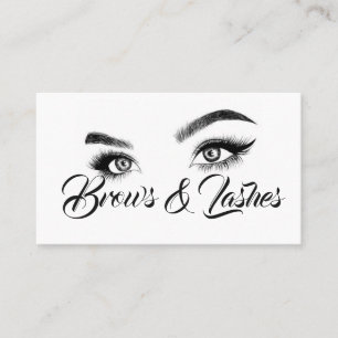 Brows & Lashes Microblading, Eyelash Extensions Business Card