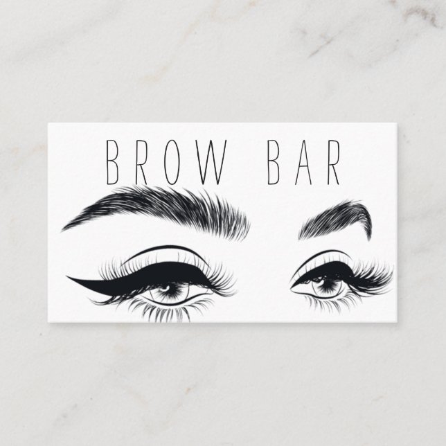 Brows & Lashes Microblading, Eyelash Extensions Business Card (Front)