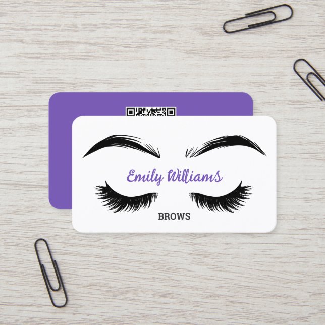 Brows Microblading Lashes Business Card (Front/Back In Situ)