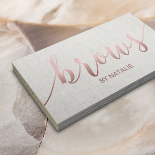 Brows Salon Rose Gold Typography Loyalty Card