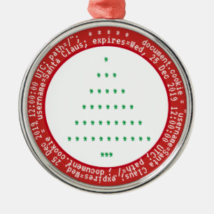 Browser Cookies for Santa Christmas Ornament Green