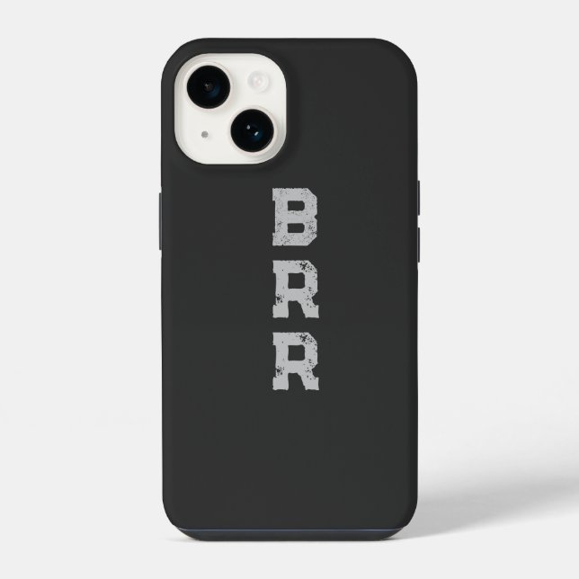 BRR Logo Grey Lettering  iPhone Case (Back)