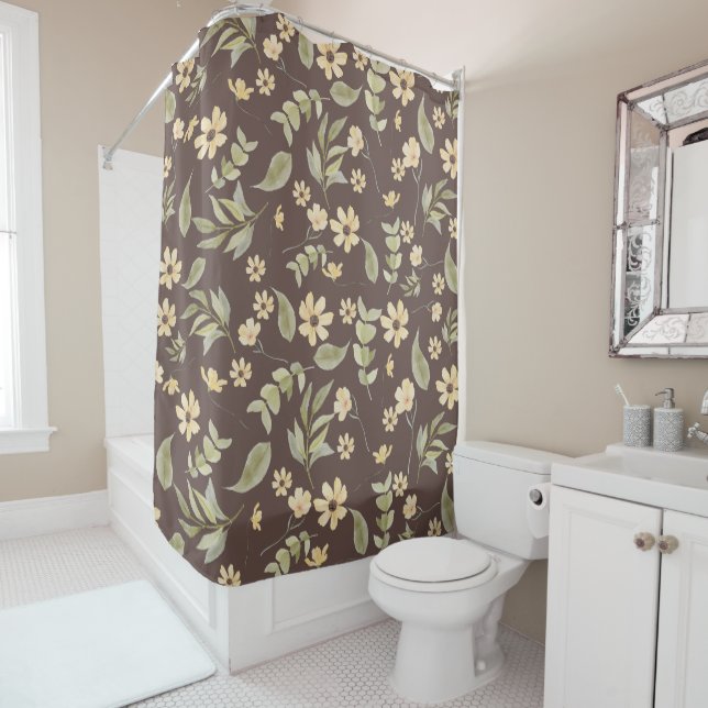 Brrown Whimsy Retro Floral  (In Situ)