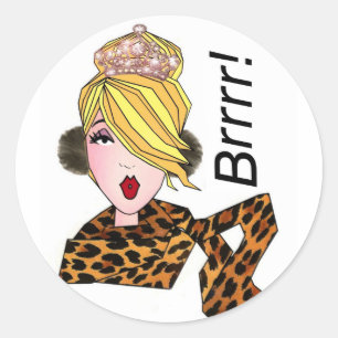 "Brrr ! Il fait froid !" Stickers Diva