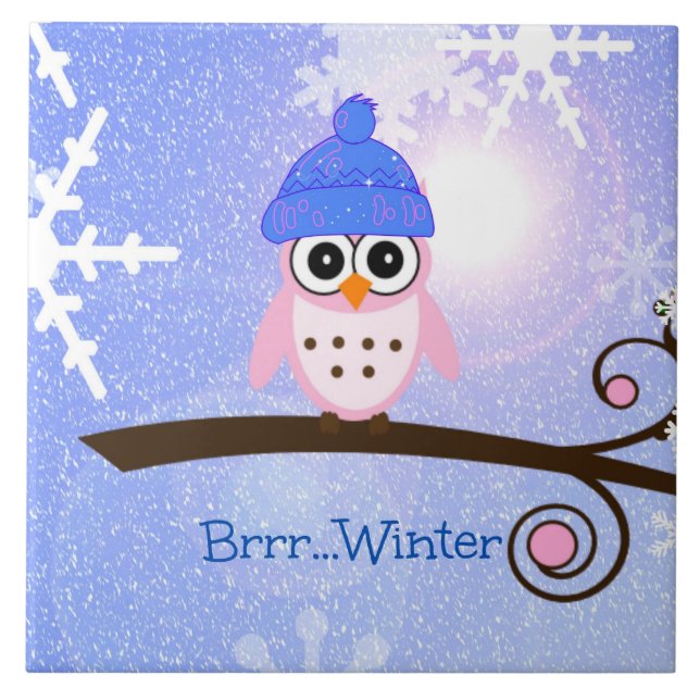 Brrr...Winter, Mr. Hoot Owl, Tile (Front)