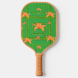 Brt Green Geo Floral Pickleball Paddle