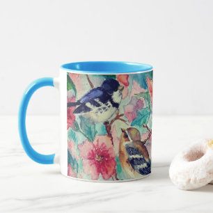 Bruants printaniers peignant la Mug