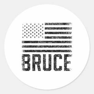 Bruce Birthday Forename Name Personalized Usa Classic Round Sticker