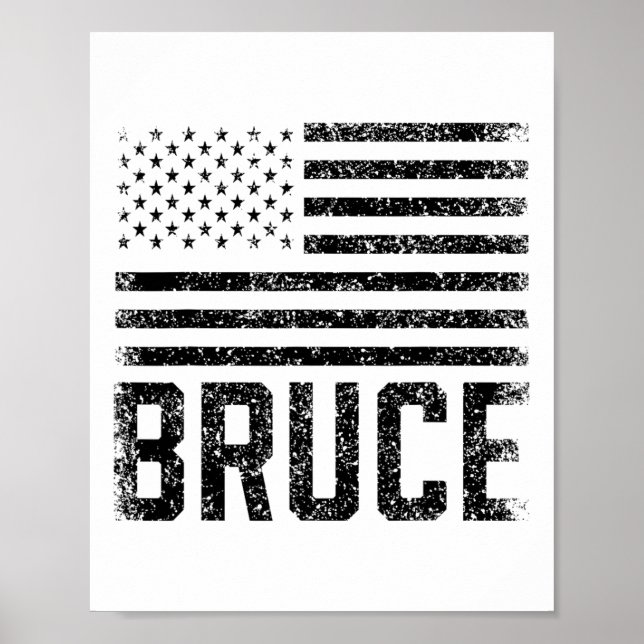 Bruce Birthday Forename Name Personalized Usa  Poster (Front)