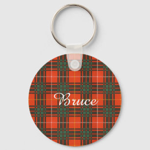 Bruce clan Plaid Scottish tartan Keychain