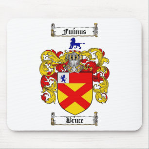 BRUCE FAMILY CREST -  BRUCE COAT OF ARMS MOUSE PAD