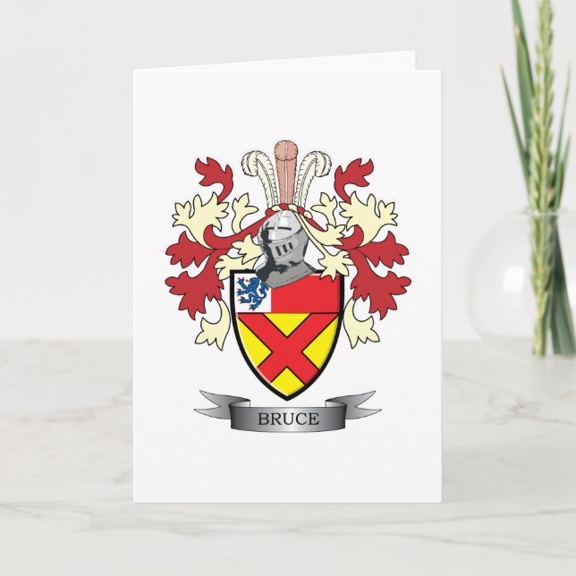 Bruce Family Crest Coat of Arms Card (Front)