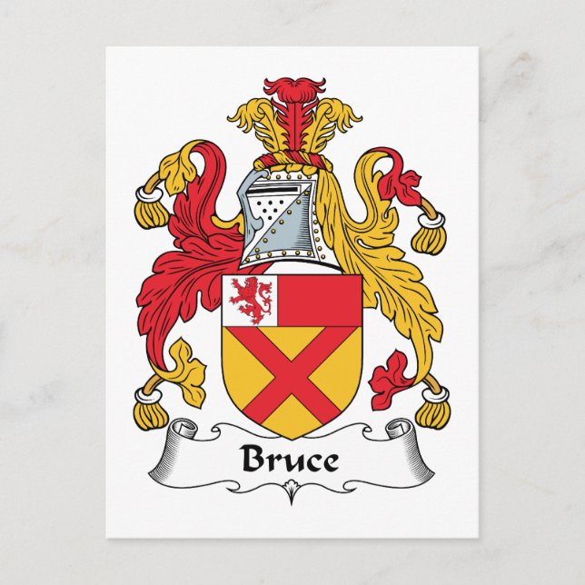 Bruce Family Crest Postcard (Front)