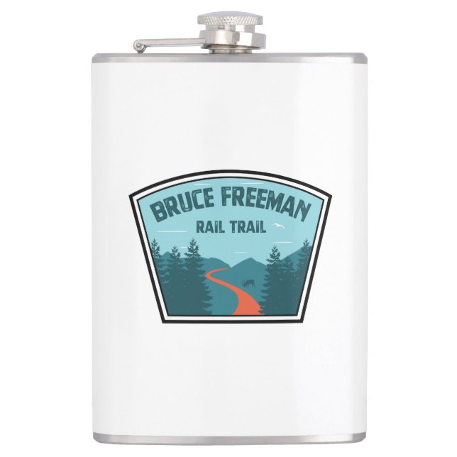 Bruce Freeman Rail Trail Hip Flask (Front)