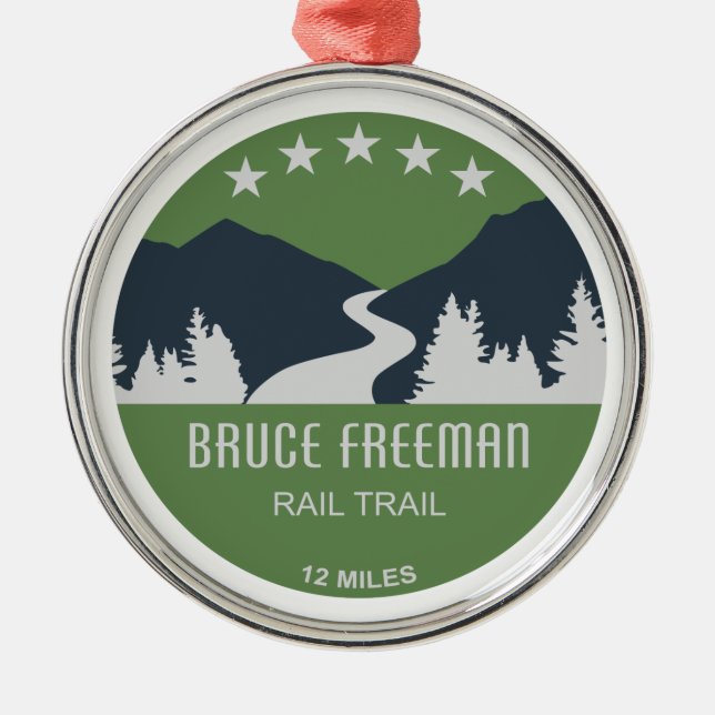 Bruce Freeman Rail Trail Metal Ornament (Front)