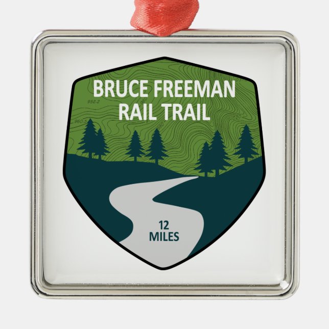 Bruce Freeman Rail Trail Metal Ornament (Front)