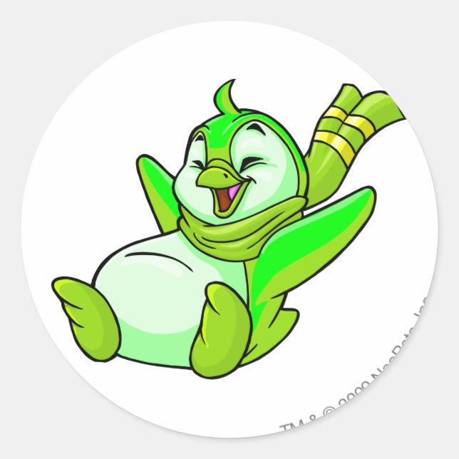 Bruce Glowing Classic Round Sticker (Front)