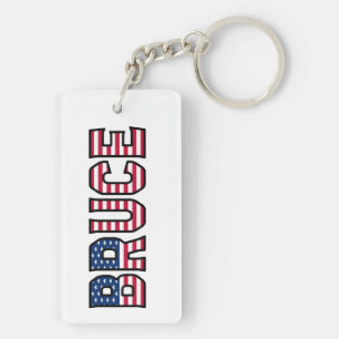 Bruce Name Vorname USA Flagge Anhänger Schlüssel Keychain
