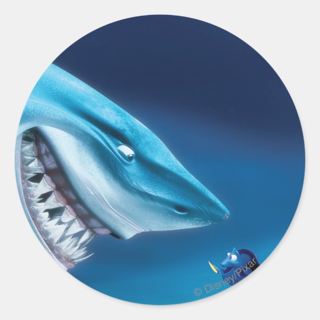 Bruce, Nemo and Dory 1 Classic Round Sticker (Front)