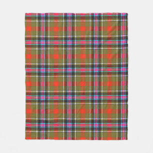 Bruce of Kinnaird Ancient Tartan Plaid Pattern Fleece Blanket