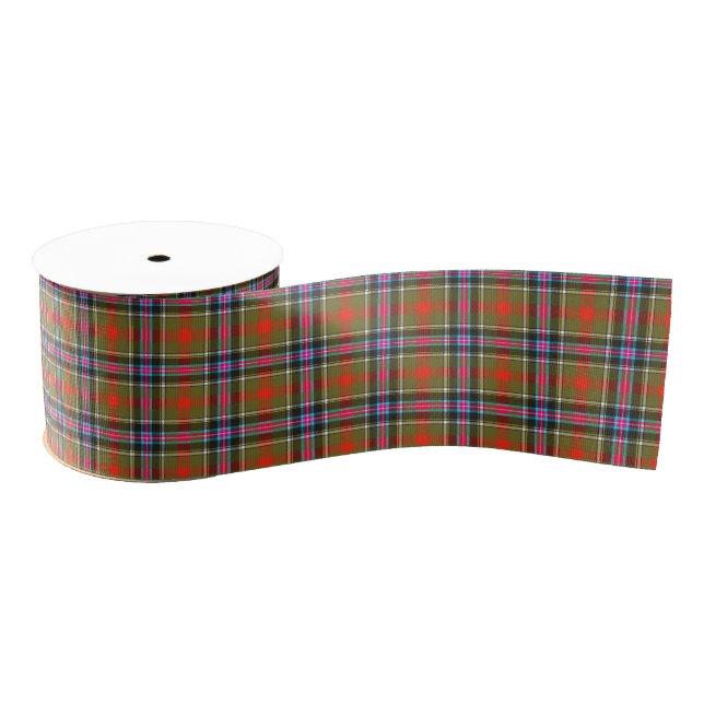 Bruce of Kinnaird Ancient Tartan Plaid Pattern Grosgrain Ribbon (Spool)