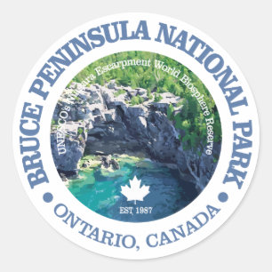 Bruce Peninsula National Park Classic Round Sticker