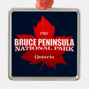 Bruce Peninsula NP (maple leaf) Metal Ornament