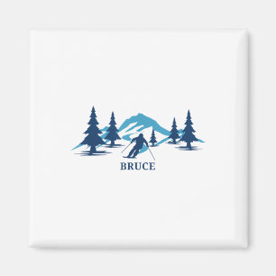 Bruce Ski Resort Skiing Skier _1 Magnet