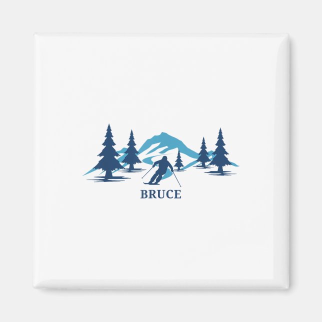 Bruce Ski Resort Skiing Skier _1  Magnet (Front)