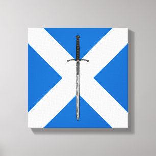 Bruce Sword on Saltire Canvas Print