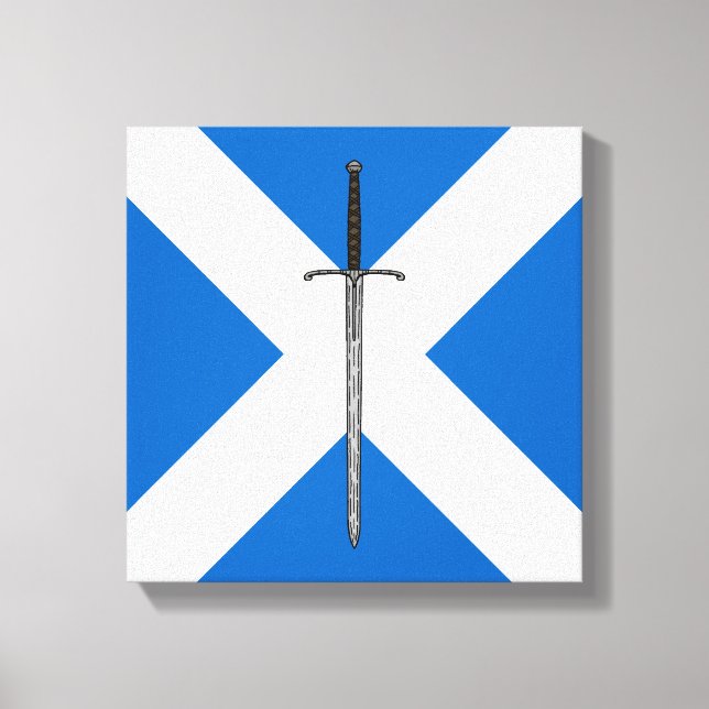 Bruce Sword on Saltire Canvas Print (Front)