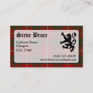 Bruce Tartan Carte de visite