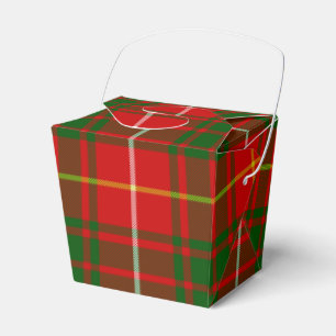 Bruce tartan red green plaid favor box