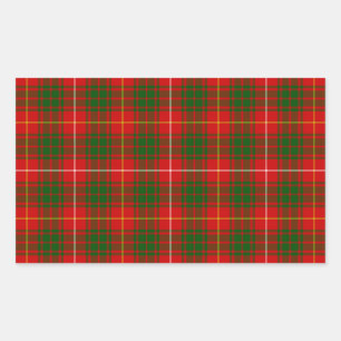 Bruce tartan red green plaid sticker
