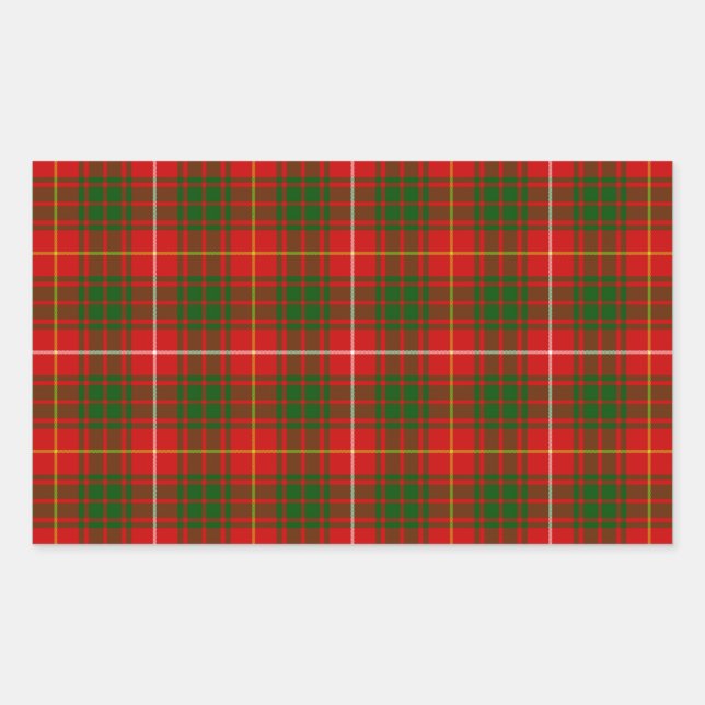 Bruce tartan red green plaid sticker (Front)