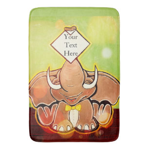 Bruce, The Elephant Speller Bath Mat
